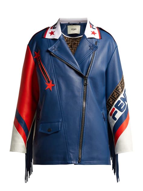 fendi biker jackets|Fendi leather jacket.